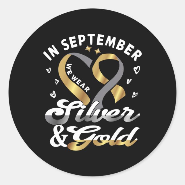 Sticker Rond Septembre Nous Portons... Sourde Sourde Sourde Sou (Devant)