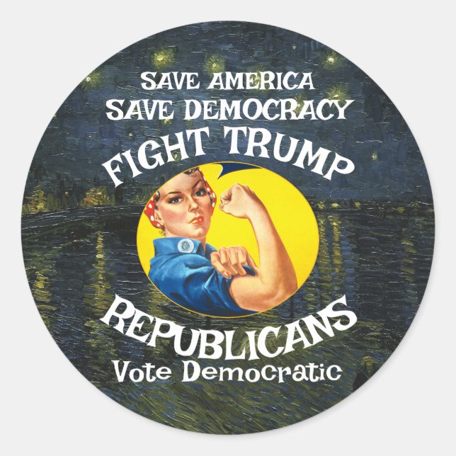 Sticker Rond Septic Patriotic America Maga Train Empathy ICE 47 (Devant)