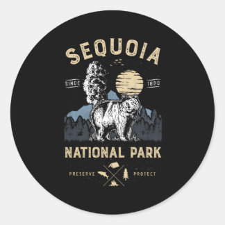 Sticker Rond Sequoia National Park California