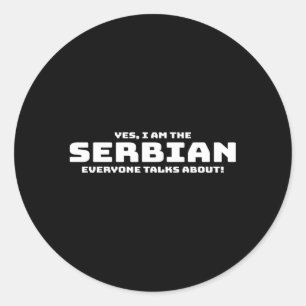 Sticker Rond Serbe Patriotique Dire
