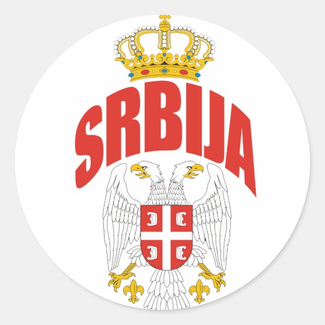Sticker Rond Serbie latine (Devant)