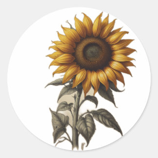 Sticker Rond Serenade de tournesol : Faire place à l'optimisme 