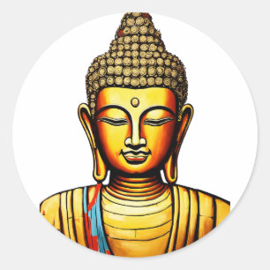 Sticker Rond Serene Buddha :