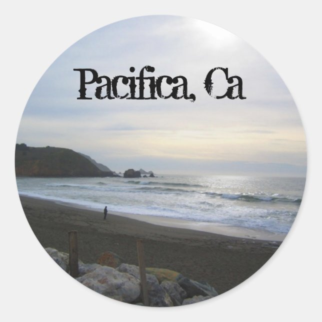 Sticker Rond Sérénité dans Pacifica decal (Devant)