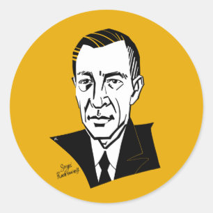 Sticker Rond Sergei Rachmaninoff