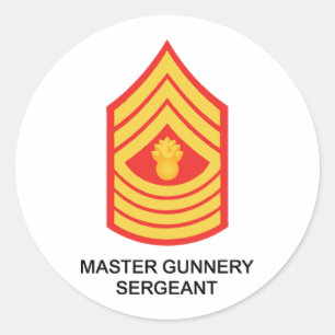 Sticker Rond Sergent du capitaine Gunnery