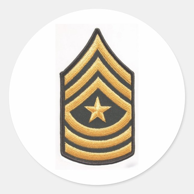 STICKER ROND SERGENT MAJOR E-9 (Devant)