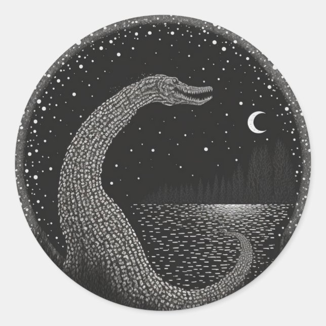 Sticker Rond Série Cryptid Monsters Midtravel (Devant)