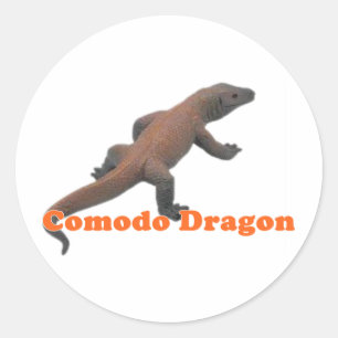 Sticker Rond Série de Komodo de dragon