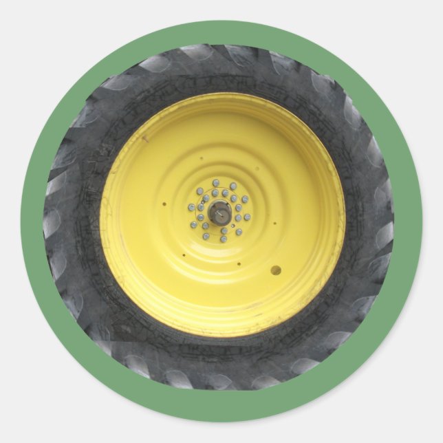 Sticker Rond Série de roues tracteurs agricoles (Devant)