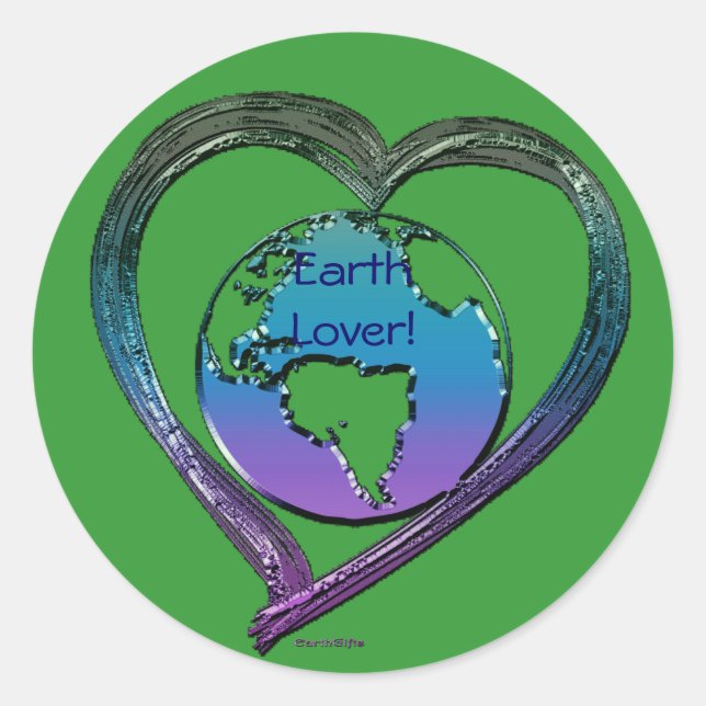 Sticker Rond Série EARTH LOVER (Devant)