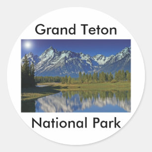 Sticker Rond Série grande 4 de parc national de Teton