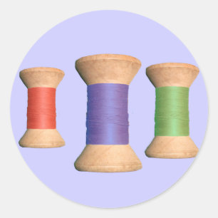 Sticker Rond Série vintage en bois