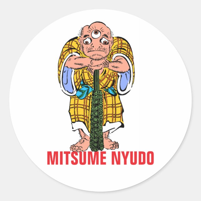 Sticker Rond Série Yokai : Mitsume Nyudo (Devant)
