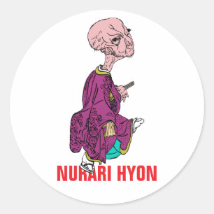 Sticker Rond Série Yokai : Nurari hyon