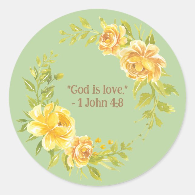 Sticker Rond Serment religieux : Citation pour encouragement fi (Devant)