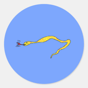 Sticker Rond Serpent à points polka
