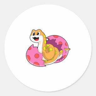 Sticker Rond Serpent avec oeuf