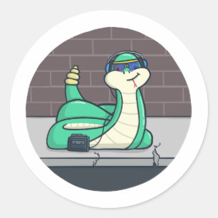 Sticker Rond Serpent cool