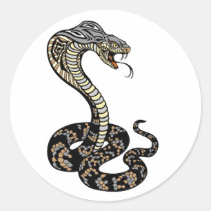 Sticker Rond serpent de cobra