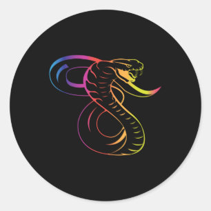 Sticker Rond Serpent de King Cobra