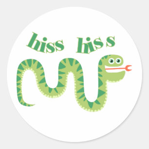 Sticker Rond Serpent de sifflement de sifflement