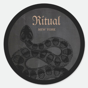 Sticker Rond Serpent d'Halloween adulte