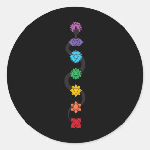 Sticker Rond Serpent Kundalini Ascendant 7 Chakras Yoga - Kunda