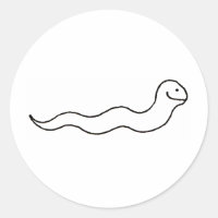 Serpent ou ver - Symbole de dessin de la ligne amu