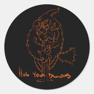 Sticker Rond Serrez Vos Démons