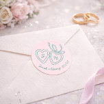 Sticker Rond Serrure de coeur Whimsical Doodle Croquis moderne<br><div class="desc">Utilisez ces autocollants doux et fantaisistes pour votre mariage, fête de fiançailles, douche nuptiale ou autre événement. Main dessinée par moi pour toi. Entièrement modifiable, ajoutez votre propre texte ou couleur arrière - plan. ENTIÈREMENT PERSONNALISABLE : Cliquez sur "personnaliser" pour modifier le texte, ajouter vos propres initiales personnalisées dans le...</div>