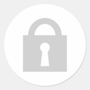 Sticker Rond Serrure. Icône extrêmement secrète ou