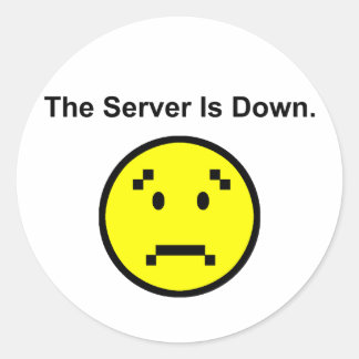 Sticker Rond Serveur arrêté