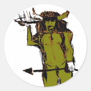 STICKER ROND SERVEUR DE GUERRIERS