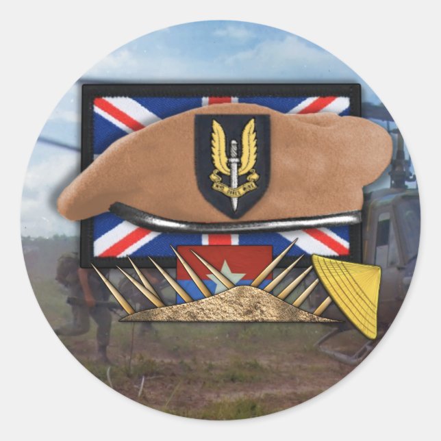 Sticker Rond Service aérien spécial australien sas vietnam Stic (Devant)