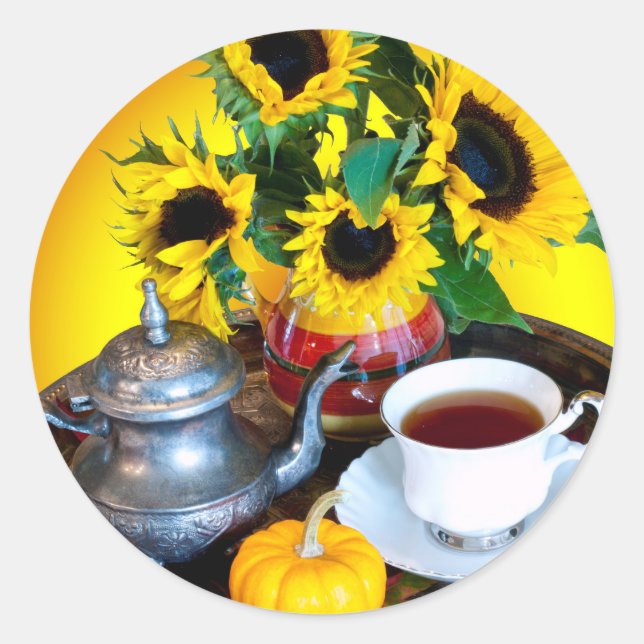 Sticker Rond Service d'Autumn Tea (Devant)