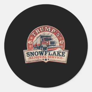 Sticker Rond Service de déneigement de Trump Trump 45 47 Présid