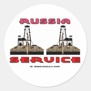 Sticker Rond Service de gisement de pétrole de la Russie,
