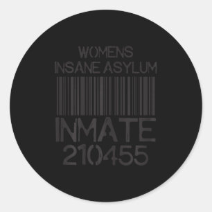 Sticker Rond Service de psychiatrie drôle de costume d'Hallowee