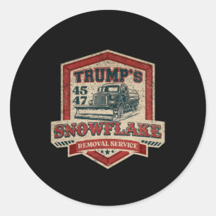 Sticker Rond Service de suppression des flocons de neige de Tru