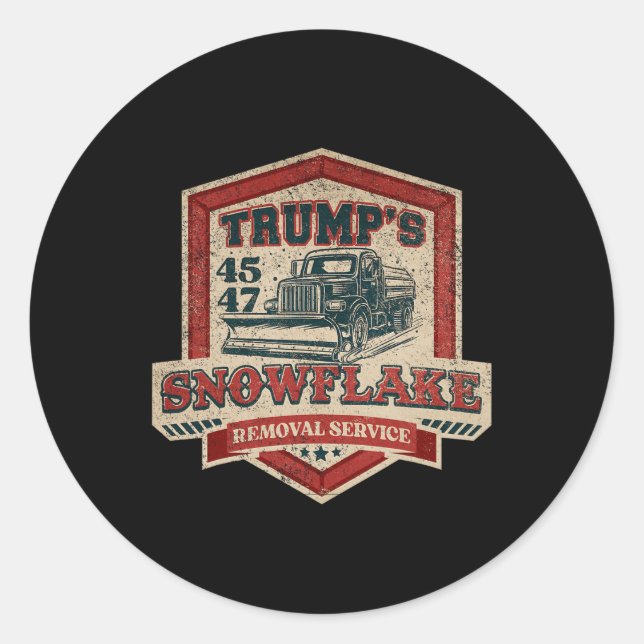 Sticker Rond Service de suppression des flocons de neige de Tru (Devant)