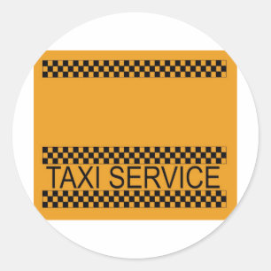 Sticker Rond Service de taxi avec espace pour le texte