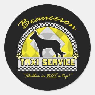 Sticker Rond Service de taxi de Beauceron