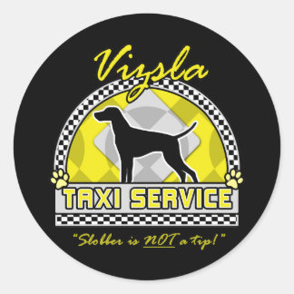 Sticker Rond Service de taxi Vizsla