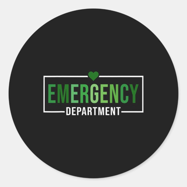 Sticker Rond Service d'urgence Jour de la Saint Patrick (Devant)