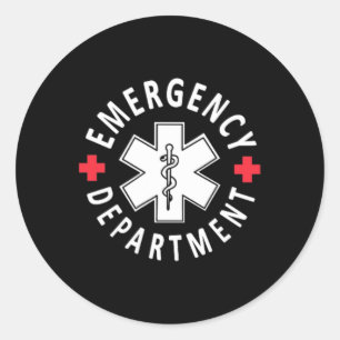 Sticker Rond Service d'urgence Salle de soins de santé Nur