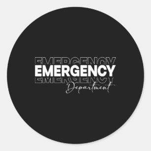 Sticker Rond Service d'urgence Salle de soins de santé Nur