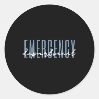 Sticker Rond Service D'Urgence Salle D'Urgence Soins De Santé S