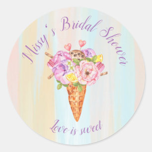 Sticker Rond Serviette en papier pour fête de mariage avec glac