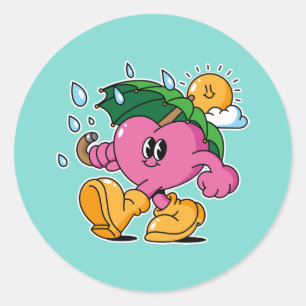 Sticker Rond Servir joyeusement par tous les temps